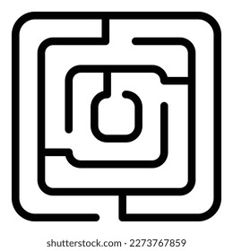 Floor labyrinth icon outline vector. Home interior. Decor wall