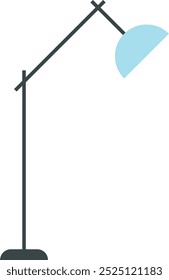 Floor lamp color icon. Room light decor