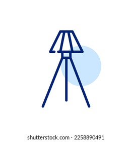 Floor lamp. Cozy reading light, home interior design. Pixel perfect, editable stroke line icon