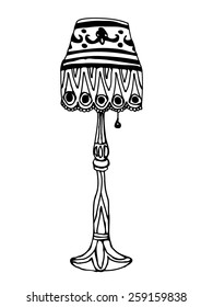 Floor lamp in doodle style