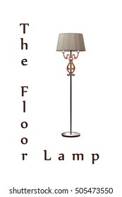 The floor lamp. Eps10. Vector drawing.