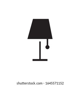 Lámpara de suelo con estilo glifo. Ilustración del vector