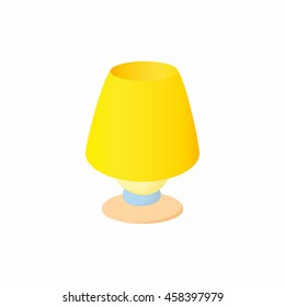 Floor lamp icon in cartoon style isolated on white background. Illumination symbol