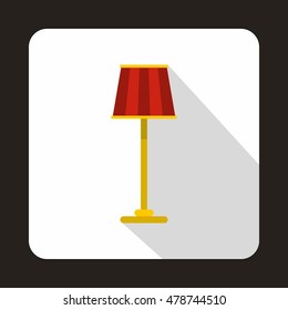 Floor lamp icon in flat style on a white background vector illustration
