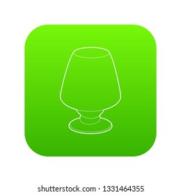 Floor lamp icon green vector isolated on white background