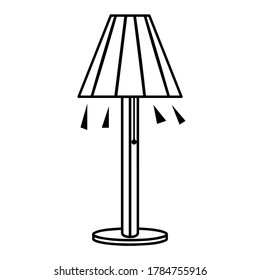 Floor lamp icon. Home decoration icon - Vector