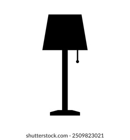 Floor lamp icon illustrated on background