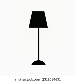 Floor lamp icon. Isolated on white background. Vector illustration.