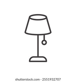 Floor Lamp Icon isolated on white background. Vector icon.