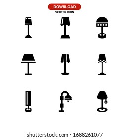 floor lamp icon or logo isolated sign symbol vector illustration - Collection of high quality black style vector icons
