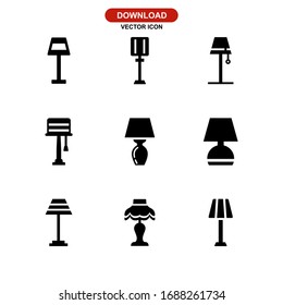 floor lamp icon or logo isolated sign symbol vector illustration - Collection of high quality black style vector icons
