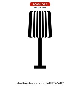 Icono de la lámpara de piso o logotipo símbolo de signo aislado Ilustración vectorial de alta calidad, iconos vectoriales de estilo negro de alta calidad
