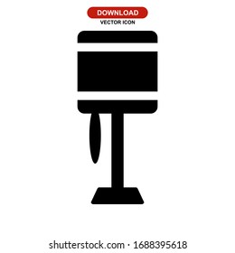 floor lamp icon or logo isolated sign symbol vector illustration - high quality black style vector icons
