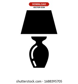 Icono de la lámpara de piso o logotipo símbolo de signo aislado Ilustración vectorial de alta calidad, iconos vectoriales de estilo negro de alta calidad
