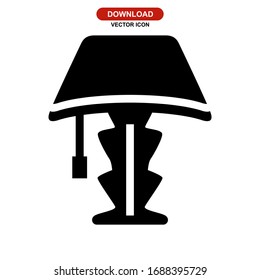 Icono de la lámpara de piso o logotipo símbolo de signo aislado Ilustración vectorial de alta calidad, iconos vectoriales de estilo negro de alta calidad

