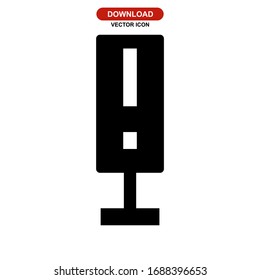 Icono de la lámpara de piso o logotipo símbolo de signo aislado Ilustración vectorial de alta calidad, iconos vectoriales de estilo negro de alta calidad
