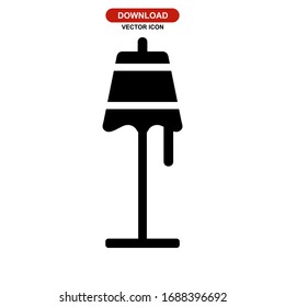 floor lamp icon or logo isolated sign symbol vector illustration - high quality black style vector icons
