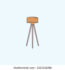Floor lamp icon on white background