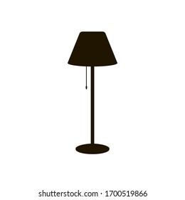 Floor lamp icon on white background. Illustration eps 10.