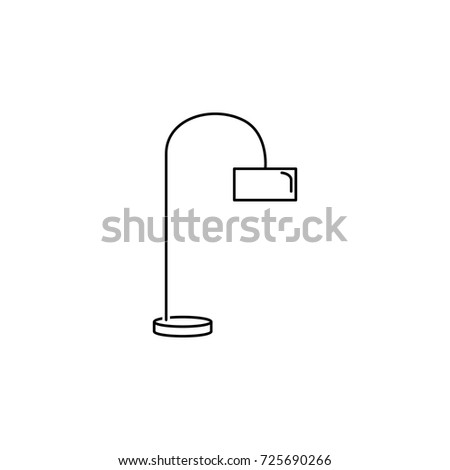 Floor lamp icon on white background