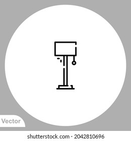 Floor lamp icon sign vector,Symbol, logo illustration for web and mobile