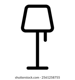 Floor lamp icon with simple and line style