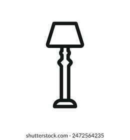 Icono de lámpara de pie Plantillas de diseño de Vector simples y modernas