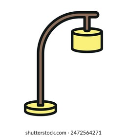 Stehlampe Icon Vektorgrafik Design Vorlagen einfach und modern