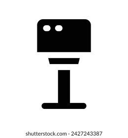 Stehlampen-Symbol. Vektor-Glyphensymbol für Ihre Website, Ihr Handy, Ihre Präsentation und Ihr Logo-Design.