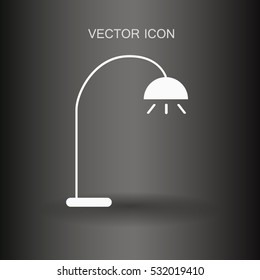 ilustración vectorial de icono de lámpara de suelo