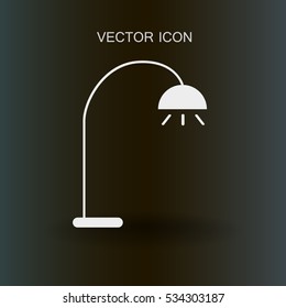 ilustración vectorial de icono de lámpara de suelo