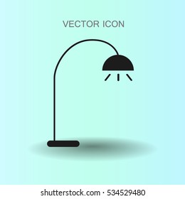 ilustración vectorial de icono de lámpara de suelo