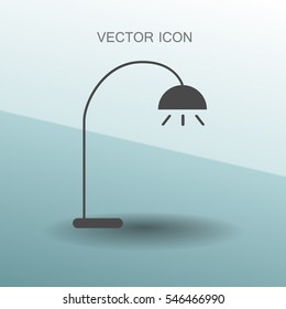 ilustración vectorial de icono de lámpara de suelo