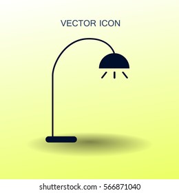 ilustración vectorial de icono de lámpara de suelo