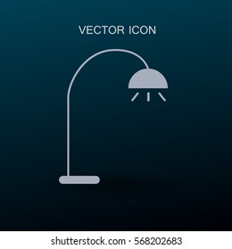 ilustración vectorial de icono de lámpara de suelo