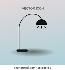 ilustración vectorial de icono de lámpara de suelo