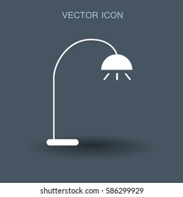 ilustración vectorial de icono de lámpara de suelo