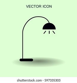 ilustración vectorial de icono de lámpara de suelo