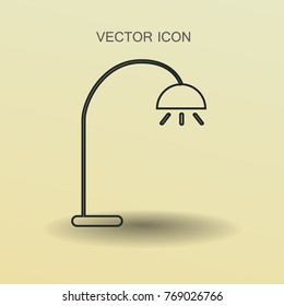 ilustración vectorial de icono de lámpara de suelo