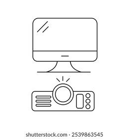 Icono de lámpara de pie con fondo blanco Vector Ilustración de stock