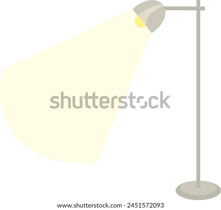 Floor lamp lighting. Torchere isolated on a white background.