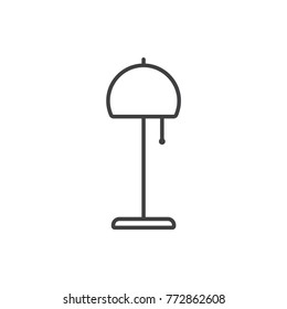 Floor lamp line icon.