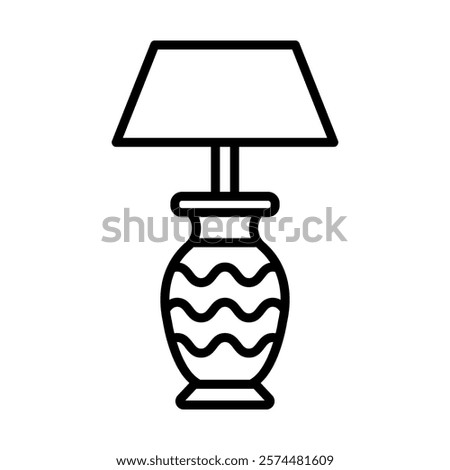 Floor lamp line icon deisgn