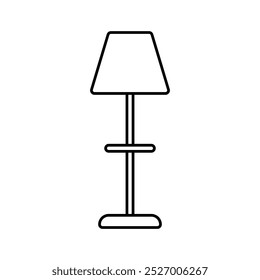 Floor lamp line icon editable stroke vector object