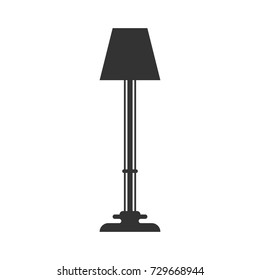 Floor lamp line icon. Flat design. Torchere, furniture, interior symbol. Vector illustration.