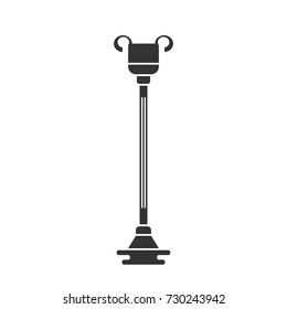 Floor lamp line icon. Flat design. Torchere, furniture, interior symbol. Vector illustration.