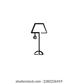 Floor Lamp Line Style Icon Design