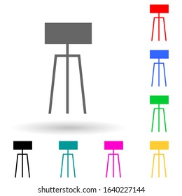 floor lamp multi color style icon. Simple glyph, flat vector of furniture icons for ui and ux, website or mobile application