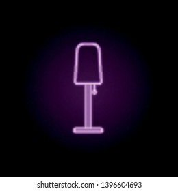 floor lamp neon icon. Elements of furniture set. Simple icon for websites, web design, mobile app, info graphics