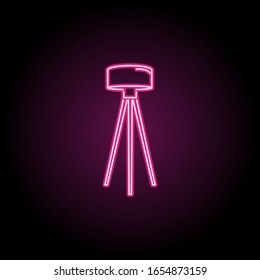 Floor lamp neon icon. Simple thin line, outline vector of household icons for ui and ux, website or mobile application